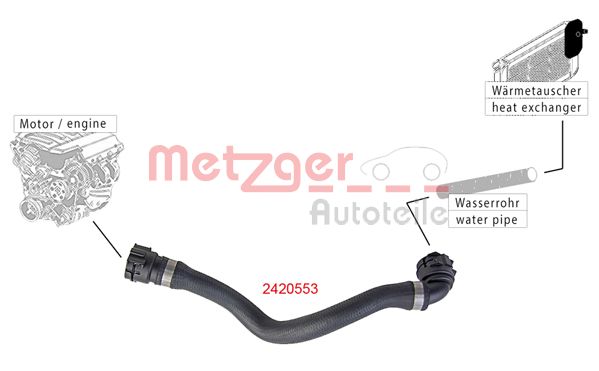 METZGER 2420553 Kühlerschlauch
